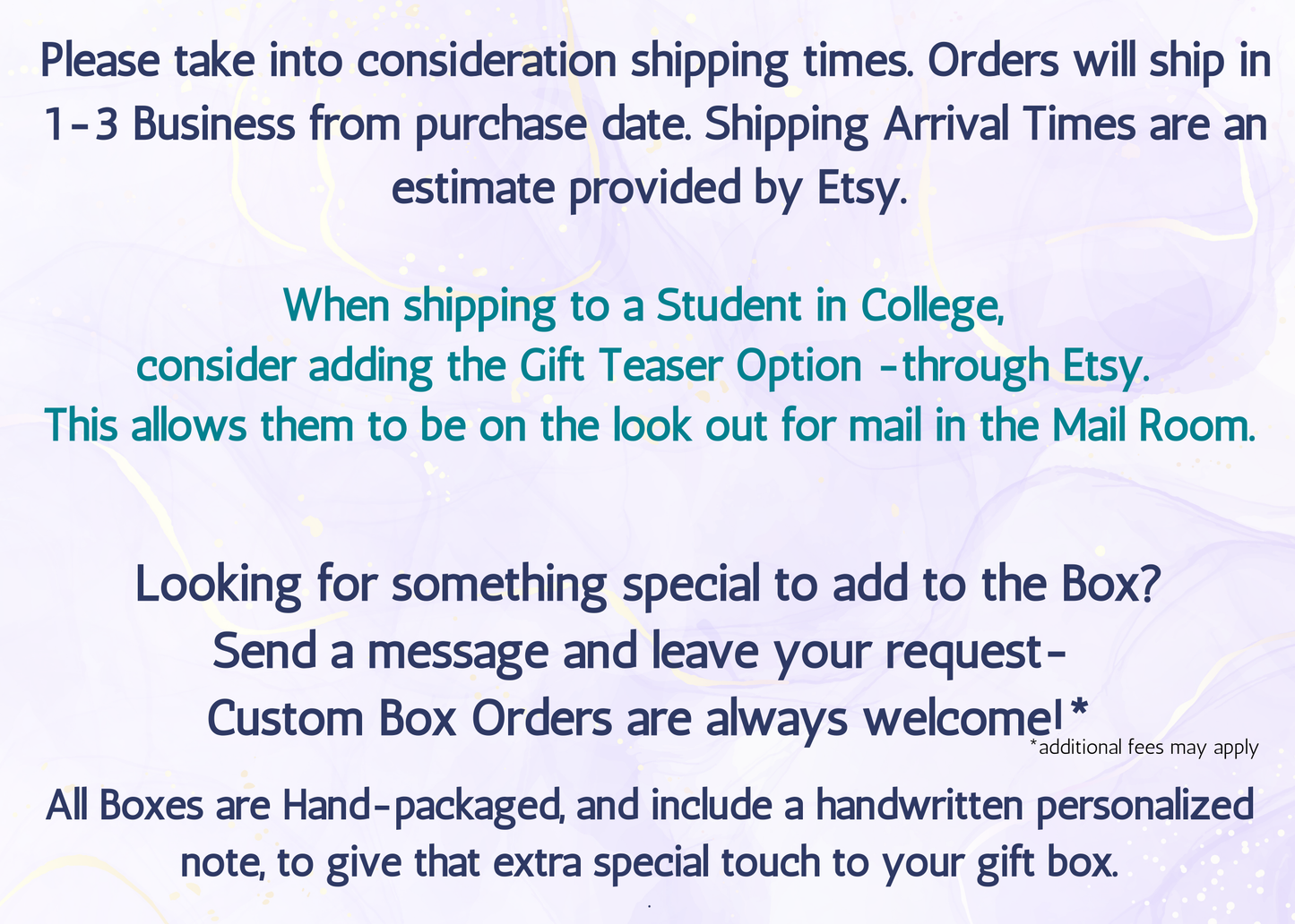 College Student Just Because Gift Box, Summer