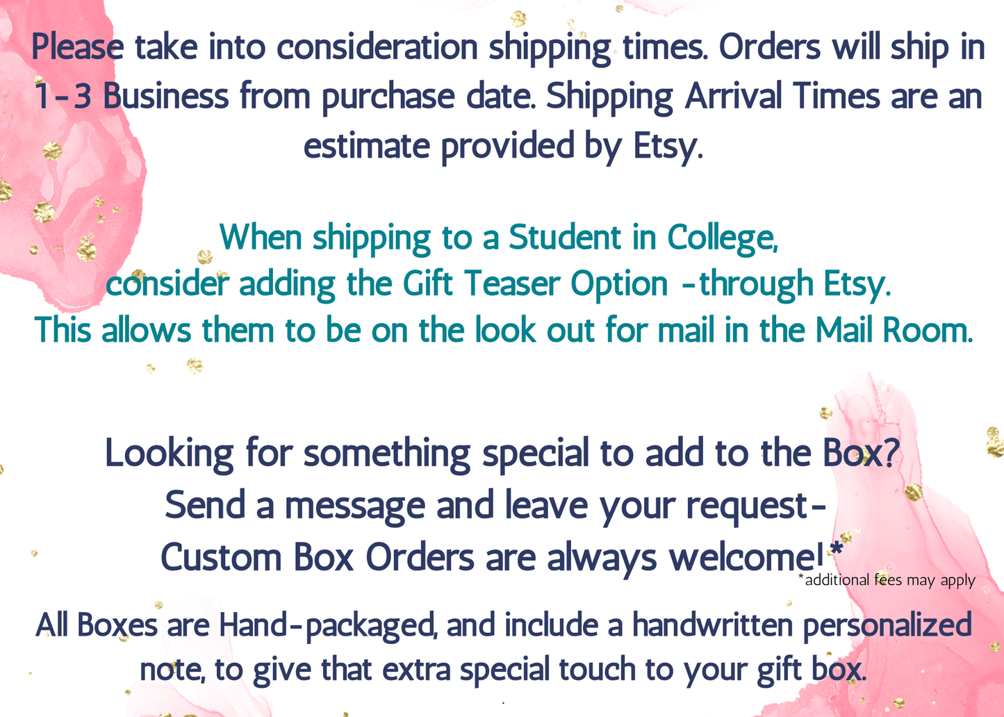 Just Because Pink Vibes College Care Package, Summer Gift Box