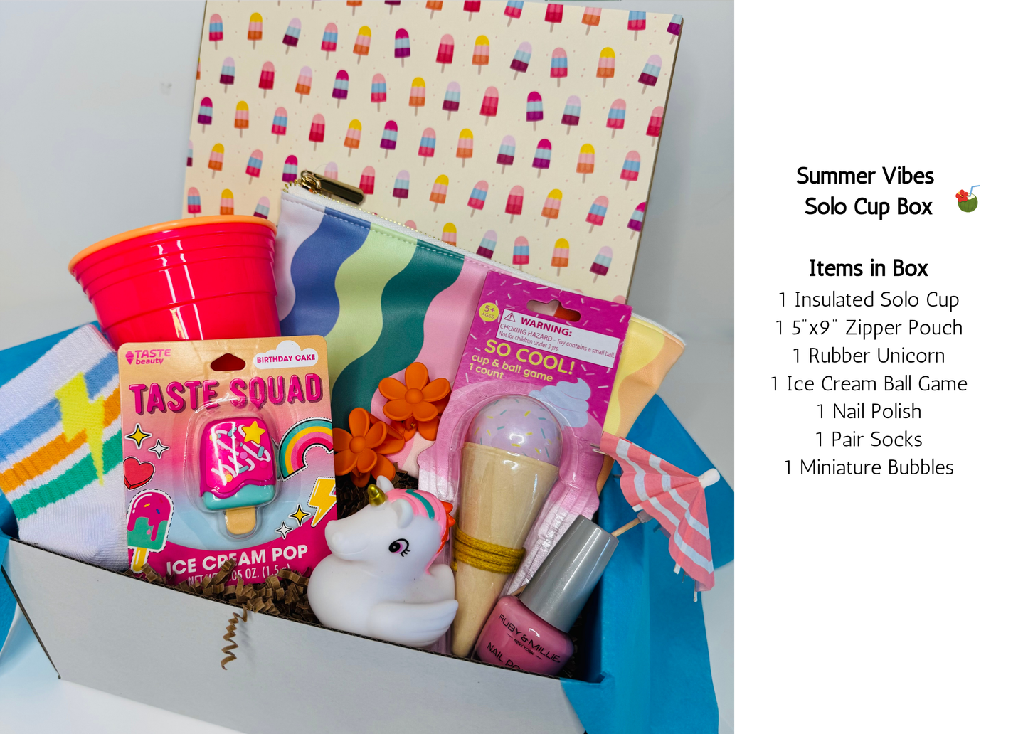 Summer Vibes Gift Box For College Student, Summer Gift