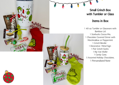 Grinch Holiday Gift Box for College Student, Finals Care Package